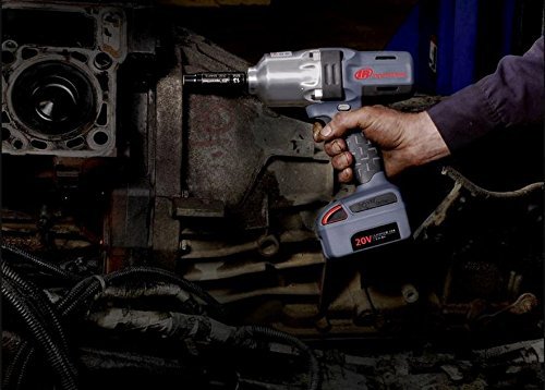 A pro using Ingersoll Rand impact driver