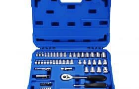 Powerextra 65 Pieces Sockets Sets 1/4-Inch and 3/8-Inch Drive Metric and SAE Impact Socket Set